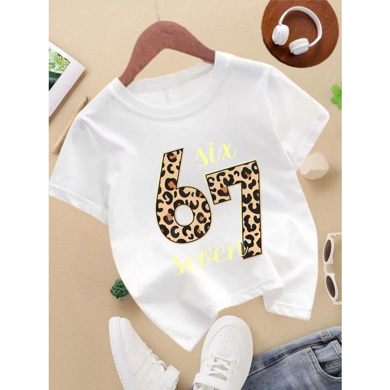 European sizes 1pc, Summer Casual Round Neck Short-Sleeved T-Shirt, Soft, Skin-Friendly, Fashionable And Versatile, Cute, Interesting,