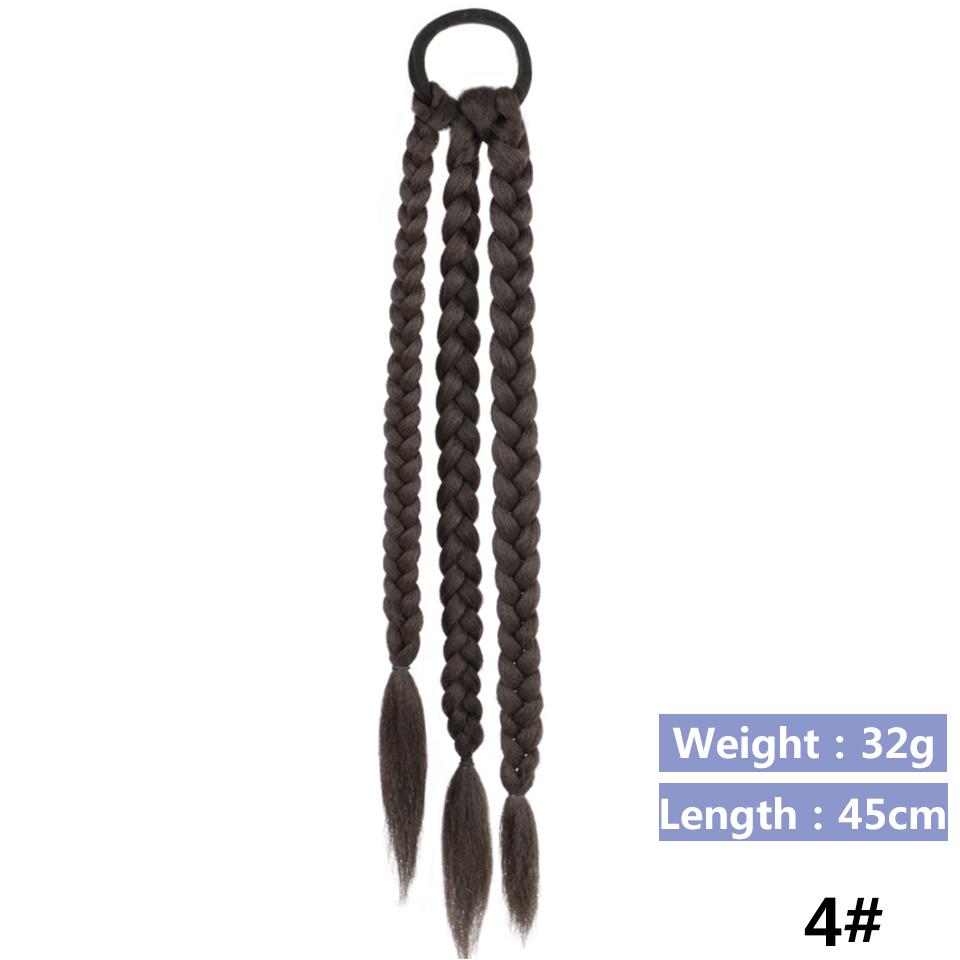 LUPU Синтетичні боксерські коси Кінський хвіст для жінок Еластична закручена коса Мотузка Гумка Аксесуари для волосся Термостійке накладне волосся