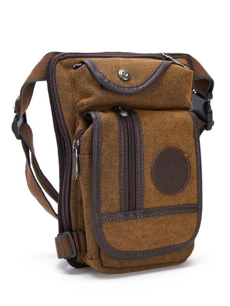 Riñonera de Lona Impermeable para Hombre para Exteriores, Cruzada Resistente al Desgaste para Viajes