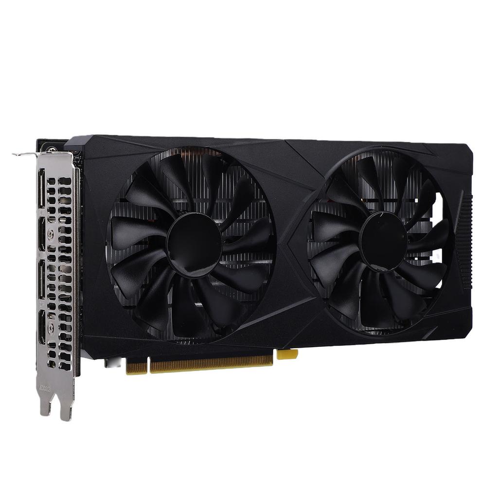 Komputer Stacjonarny Karta Graficzna do Gier 6GB GDDR6 Dedykowana Karta Graficzna 192 Bit Podwójny Wentylator Wsparcie 1080p 2K Gry AAA