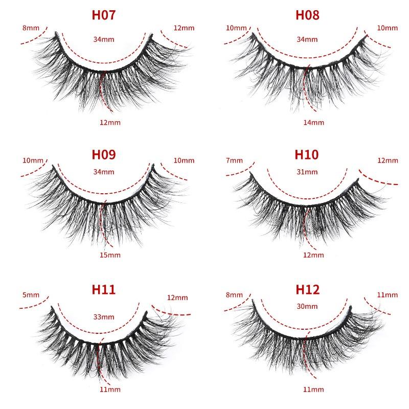 Seven Pairs of 5D Thick False Eyelashes, Natural Messy Eyelashes, Light and Unburdened, Self-grafted False Eyelashes