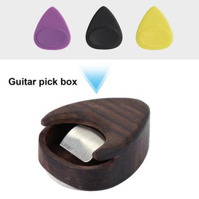 Guitar Picks Wood Box Moisture-proof Guitar Pick Musical Instrument Accessory Fine Workmanship Plectrum Storage Box