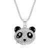 New Diamond Encrusted Giant Panda Pendant Cartoon Trendy Cool Couple Hip Hop Necklace
