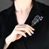 Brooch Ladies High-End Crystal Accessories Retro Atmosphere Suit Corsage Coat Brooch Birthday Gift
