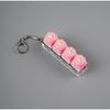 LED Light Cat Paw Keyboard Keychain Portable Stress Relief Fidget Toy Desktop Accessory for Office Decor Anti-Anxiety Small Gift
