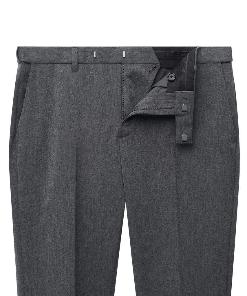MUSINSA STANDARD Lightweight Semi-Wide Hidden Banding Slacks [Medium Gray]