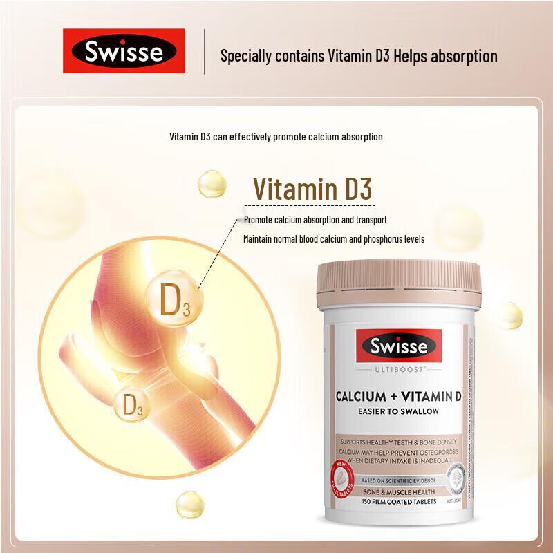 Swisse Calcium + Vitamin D Mini Tablets