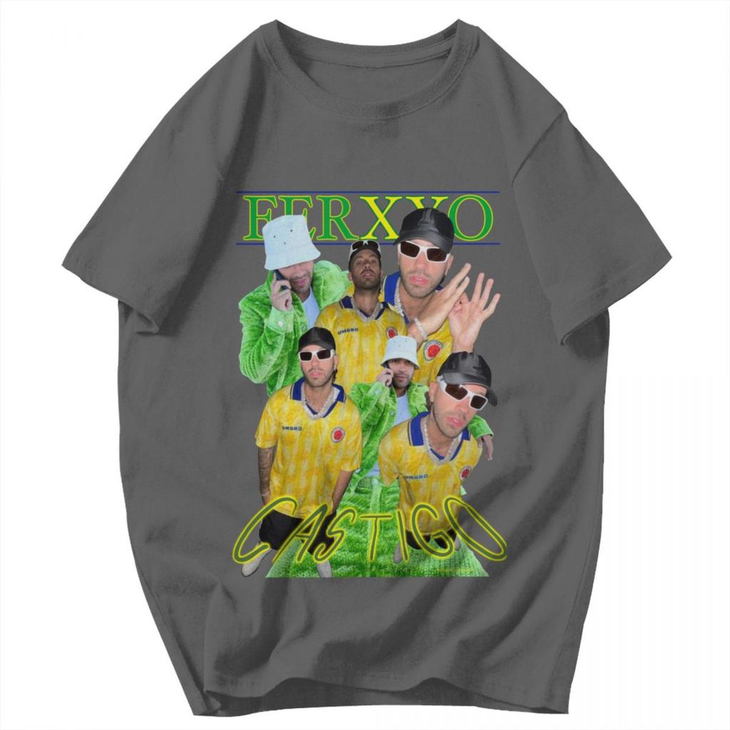 Men T Shirt Ferxxocalipsis Tour 2025 Feid Ferxxo Awesome Pops Y2K Graphic Crewneck Unisex Clothes T Shirts