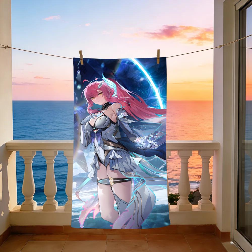 Character Aemeath WuWa Towel Towel Beach Towel Oversized Quick Dry Towel Absorbent Soft Swim BeachTowels for Men Women