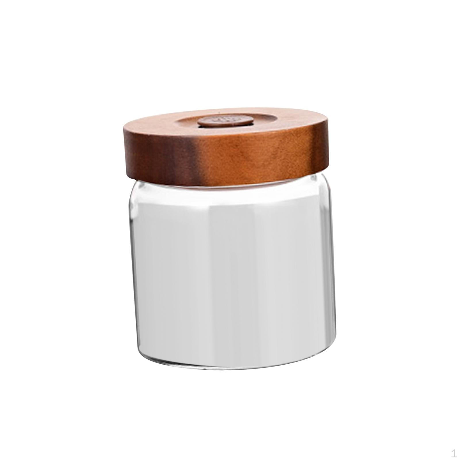 

Кофе A Way Выпускной клапан Емкость для специй Стеклянная виала Органайзер для еды Контейнер для хранения закусок Кафе 800ml 10x10x12cm