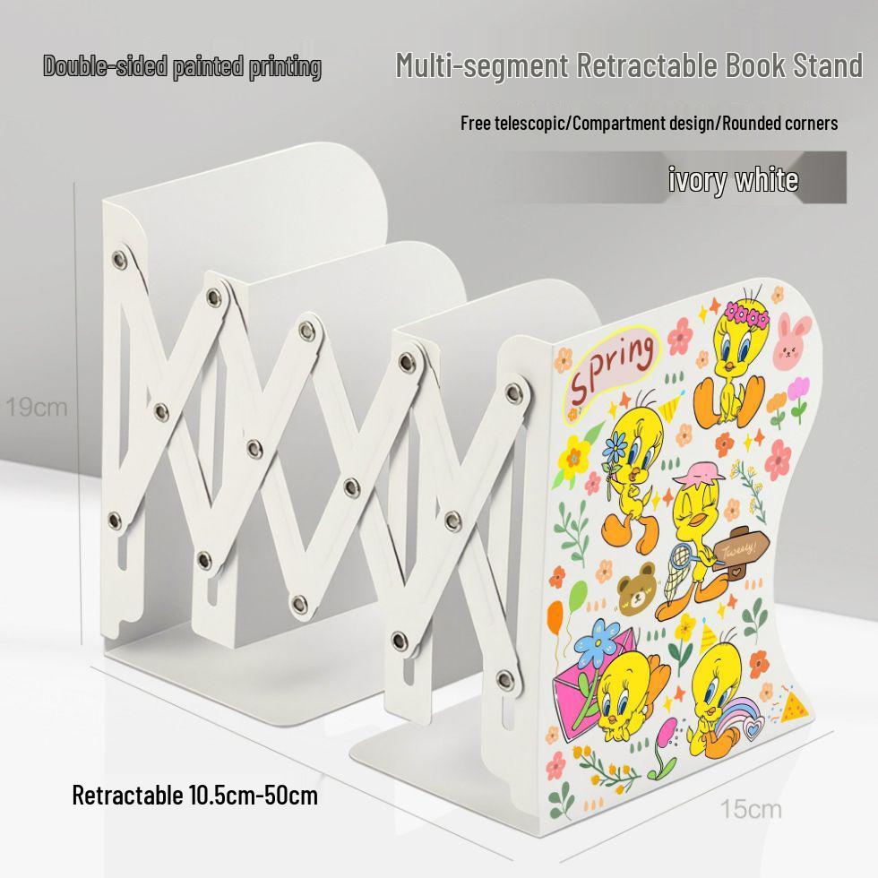 

Cui Di Cui Er Bird Desktop Organizer: Foldable Book Stand & Storage for Students Thickened Metal Bookshelf