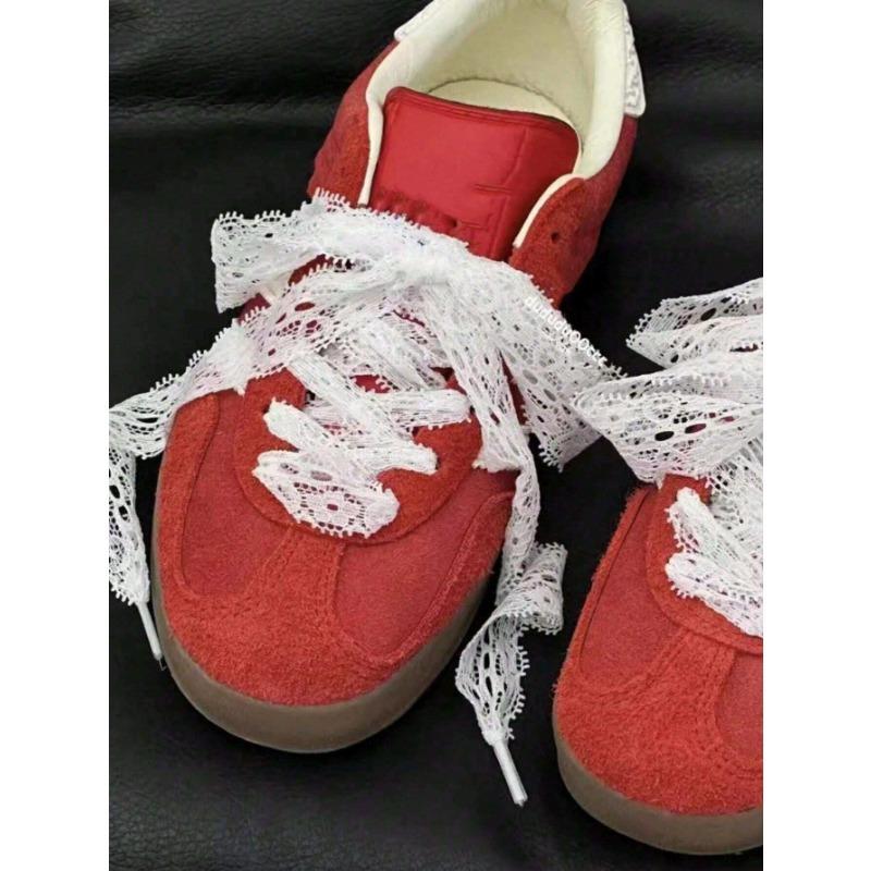 1Pair Lace Shoelace Flat Shoe Laces Hollow Out Shoestrings Accessoire For Sneakers Canvas Shoes Summer Daily Wear