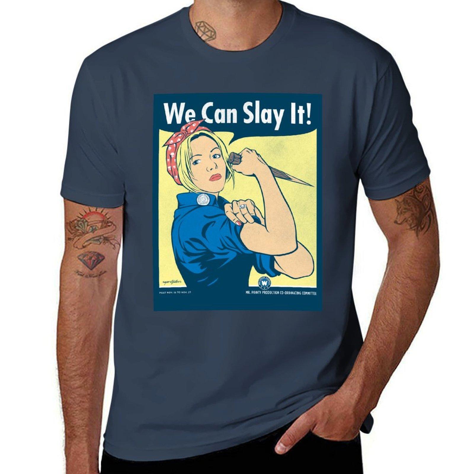 Buffy the Riveter TShirt Construction Work Tee Shirt S