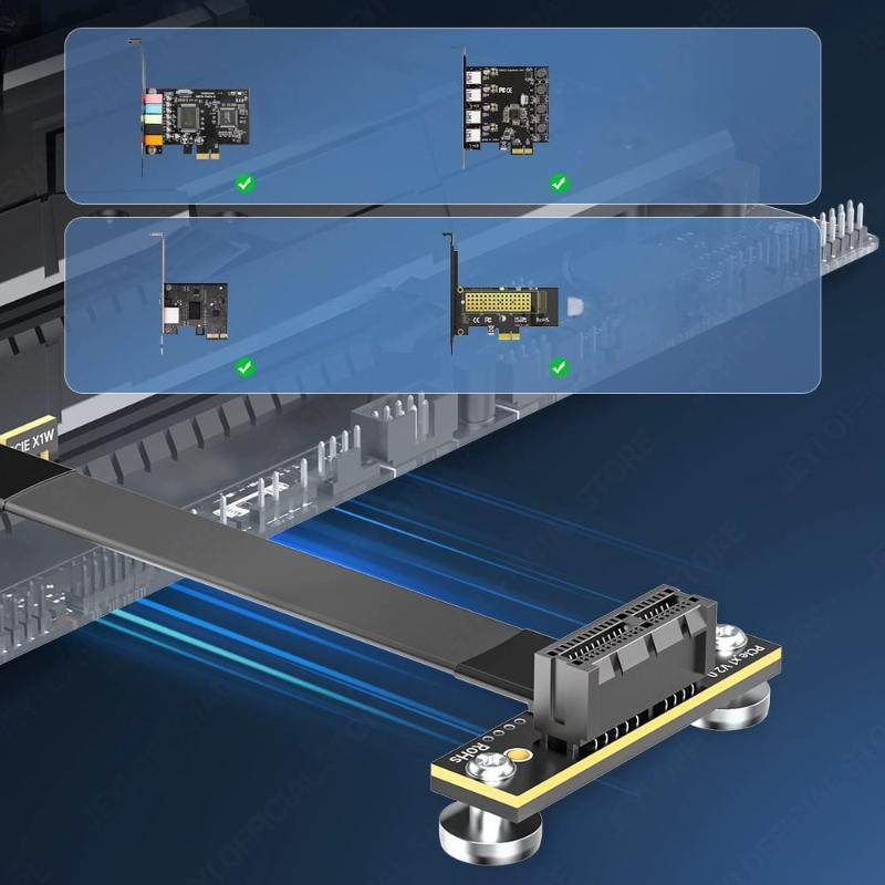 1 szt. Karta riser M.2 NVMe na PCIe X1/X4/X8/X16 z kątem prostym, przedłużacz PCI Express do komputera stacjonarnego