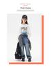 Autumn 2025 Girls' Gradient Wide-Leg Denim Jeans
