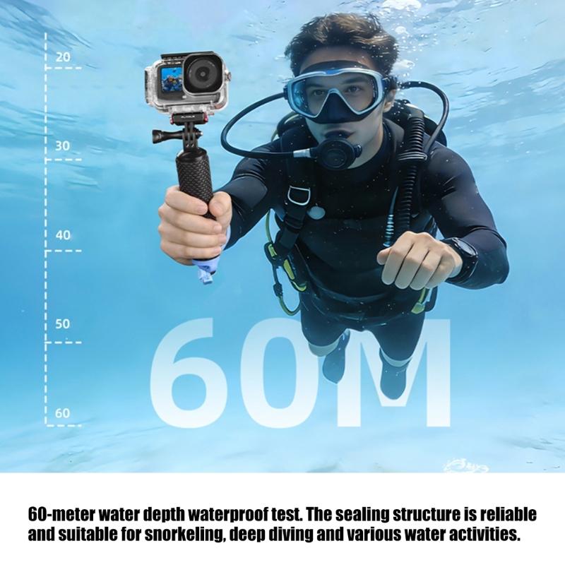 Professional 60m Waterproof Housing Case For Action 6 Camera Diving Case Shell With Magnetic Quick Release 1/4in Hole