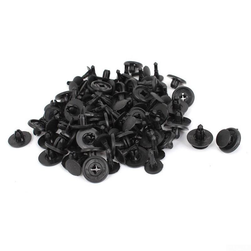 For Car Auto Fender Plastic Rivets Fasteners 30pcs 7mm Dia Hole Black Brand New