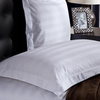 Ücretsiz Kargo ile Beyaz Pamuk Saten Çizgili Yastık Kılıfı Çifti