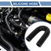 X AUTOHAUX 1 Piece Inner Diameter 22mm/087" Length 120mm/472" 180 Degree Black Car Silicone
