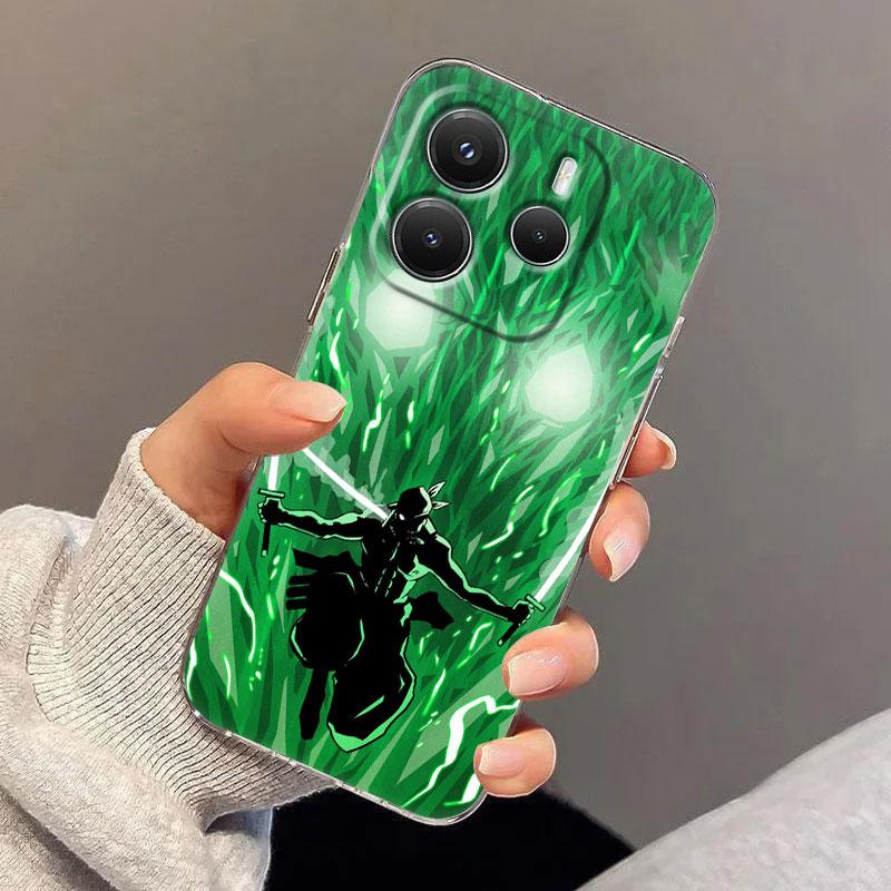 ZORO Roronoa One Pieces Case For Xiaomi Redmi Note 15 14 13 12 11 10 Pro Plus 5G Cover For Redmi 15C 15 14C 13C Clear Phone Case