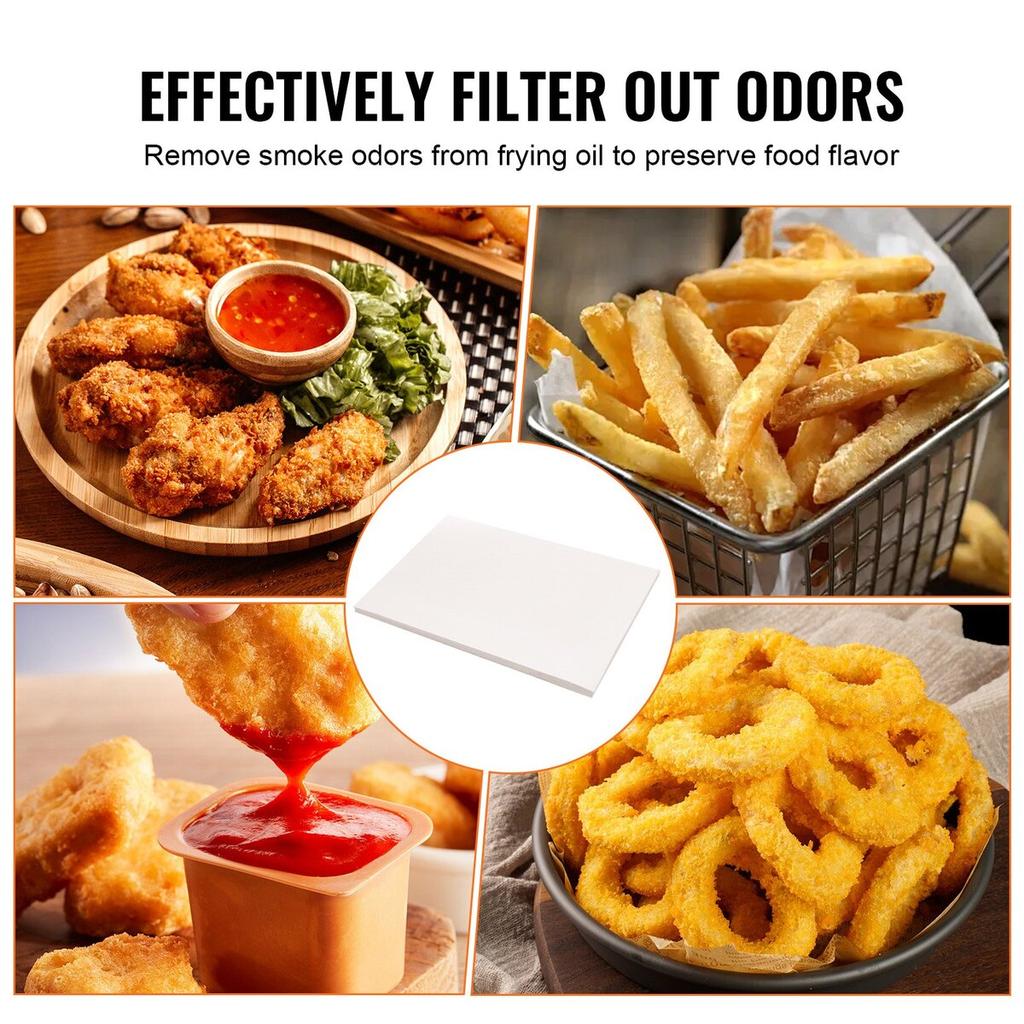 Fryer Filter Paper, 100 Sheets, 25.7" x 16.9", Replacement Deep Fryer Filter Sheets for 55L Commercial Mobile Fryer Filter Machine, for Restaurant,
