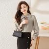 Elegant Women's Long-Sleeve Shirt with Bow Tie Detail