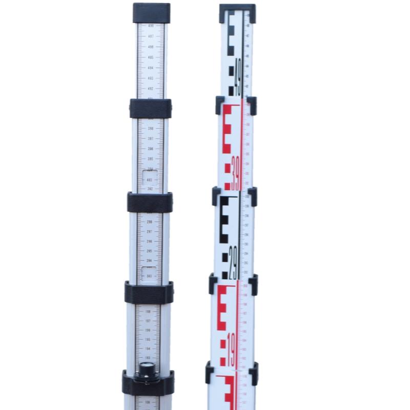 5M Double-Segment Aluminum Leveling Staff with Survgeo Cover