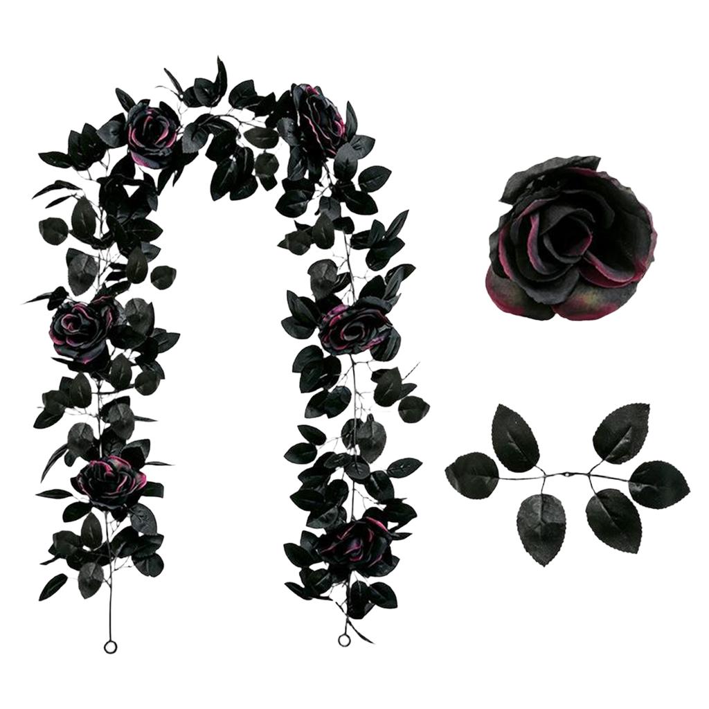 Artificial Maple Leaf and Rose Door Hanging Wreath for Outdoor Home Decoration