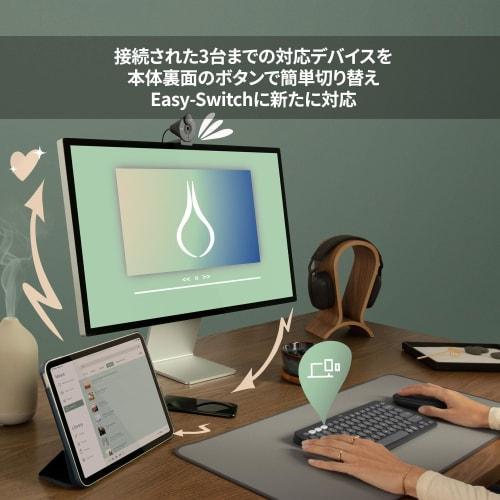 Logitech Wireless Mouse PEBBLE MOUSE2 M350sGR Thin Quiet Bluetooth Logi Bolt Mouse Wireless Symmetrical Easy-Switch 4000dpi 24 Months Battery Life Win