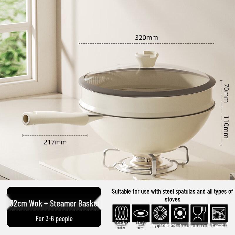 REDCHEF White Ceramic Rock Wok