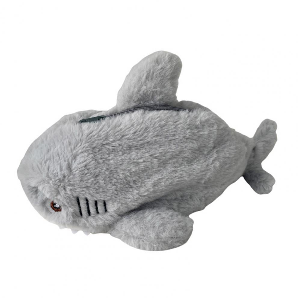 

Сумка-карандаш «Акула», плюшевый пенал с изображением животных из мультфильмов, большая вместимость, застежка-молния, косметичка, студенческий кошелек для монет художника