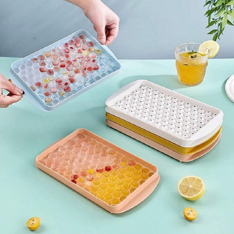 Mini Ice Cube Tray 104 Holes Round Silicone Ice Ball Mold Tiny Crushed Ice Tray Home Party Chilling Drinks Coffee Juice Tool