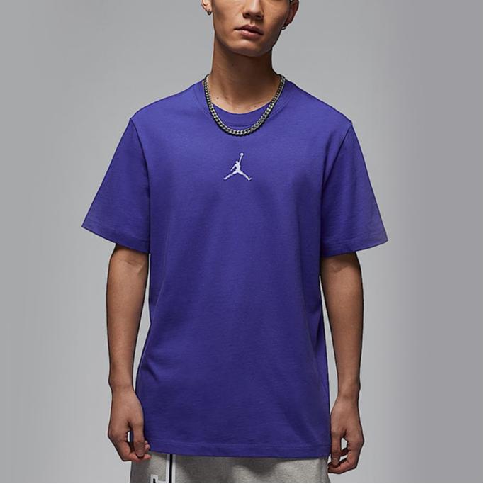 Jordan As M J Sprt Df Ss Crew Logo Round Neck Versatile Short Sleeve T-Shirt Men T-Shirts Purple HJ2398-543