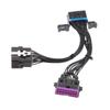 Black 205mm 16-Pin Vehicle Diagnostic OBD2 Y Splitter Male To Female Cord