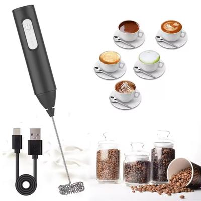 Mini USB Rechargeable Milk Frother 3 Speeds Electric Foam Maker Coffee Whisk Mixer Handle Blender Egg Beater Kitchen Appliance