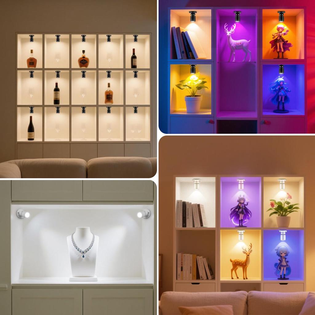 Led USB Spotlight 1W DC5V Jewelry Cabinet Showcase Counter Lamp Surface Mounted Ceiling Mini Spot Light USB 5V Interface