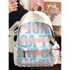 Backpack American Retro Letter High Value Backpack Niche Printing Large Capacity Campus Student Schoolbag