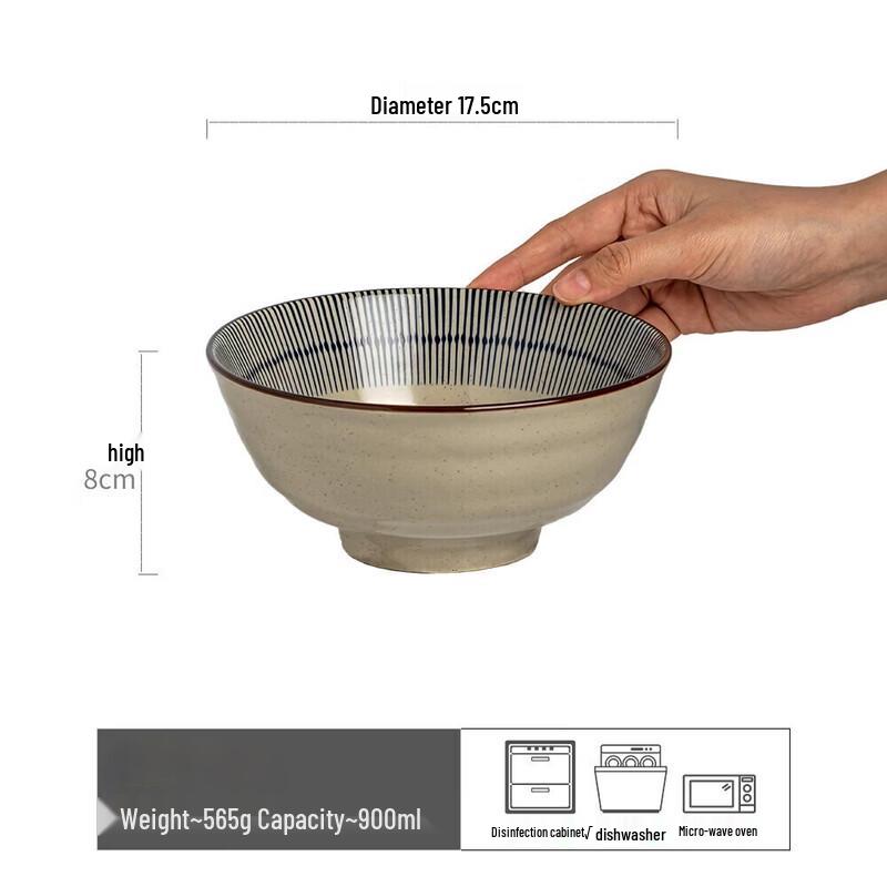 Abay Ceramic Soup and Salad Bowl