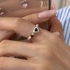 Chic Heart Design Copper Ring For Women Stylish Elegant Everyday Accessory