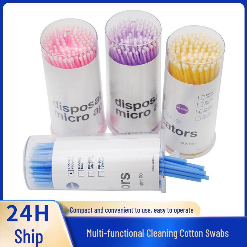 Disposable Mini Cotton Swabs for Cleaning, Makeup Application, and Eyelash Touch-ups with Special Pointed Tips