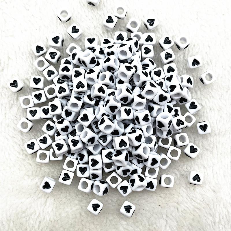 100pcs 7x4mm 6x6mm Mixed Alphabet Letter Beads Charms Beads for Making Jewelry Diy Handmade Bracelets Accessories