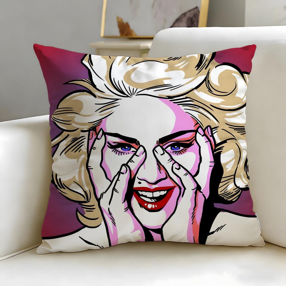 classic singer Madonna Cushion Cover Soft EasyWash Pillow Case Versatile for Couch Bed Travel and Office