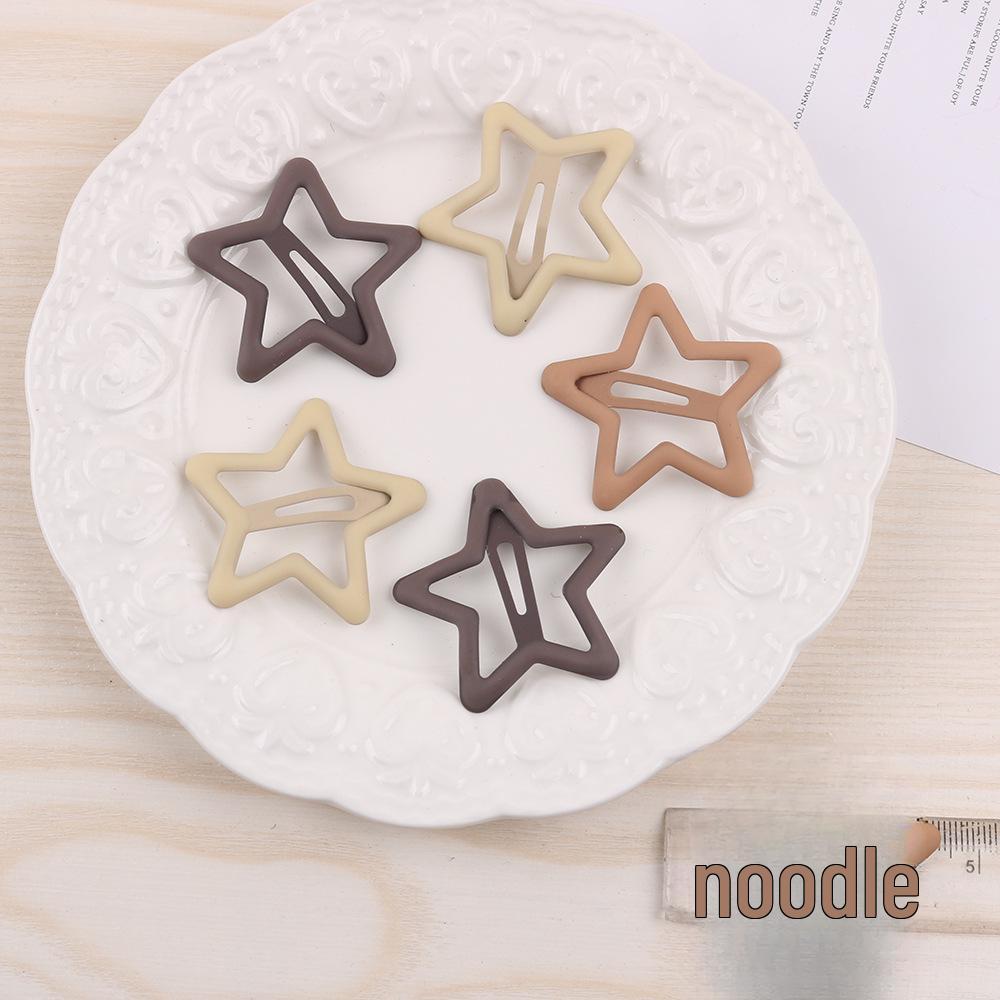 Korean Y2K Silver Star Hairpin - Versatile Metal Five-Pointed Star BB Clip Accessory