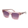 Lunettes De Soleil - Guess - 00113 - Beige Vif - Verres Violet Dégradé - Calibre 55