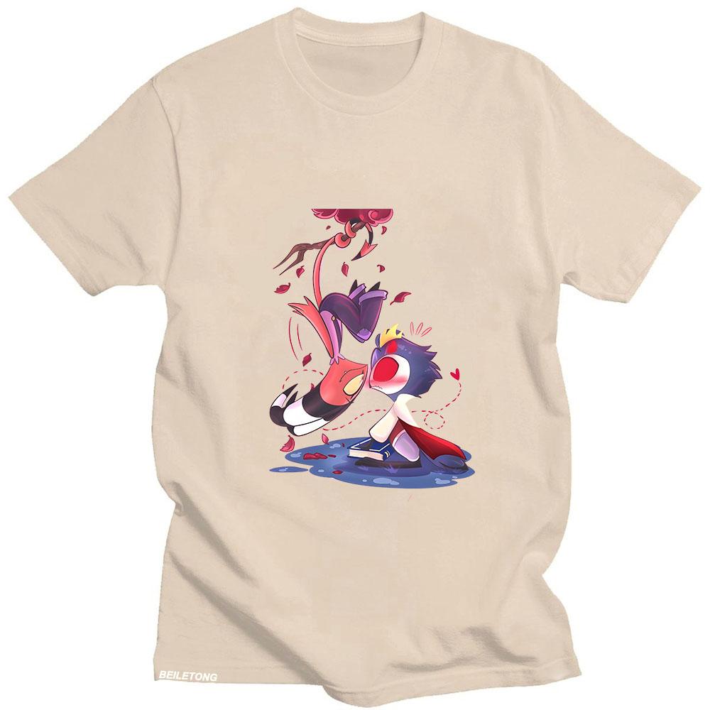 Anime Print Helluva Boss T Shirt Pop Kawaii Manga Tee-shirt Short Sleeve Cotton Tshirt Fashion Tops