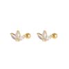 S925 Sterling Silver Clover Stud Earrings with Inlaid Diamonds - Korean Style Light Luxury Niche Design for Women