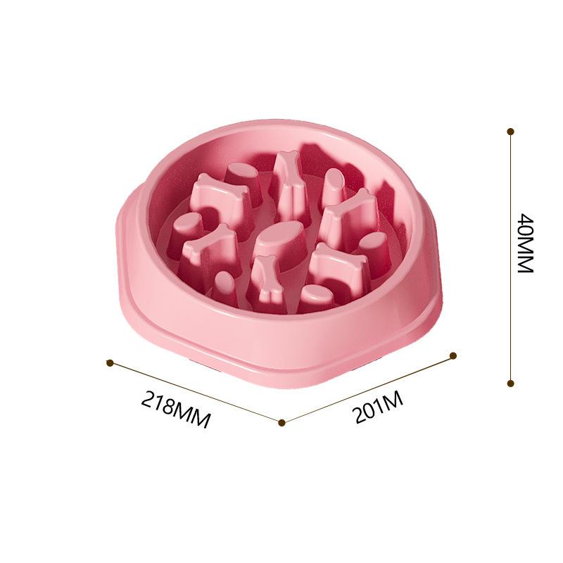 Tigela de comida lenta para cães e gatos, ajuda a gordura, redonda, saudável, anti-asfixiante, espessada e antiderrapante, várias cores, formatos, acessórios para cães