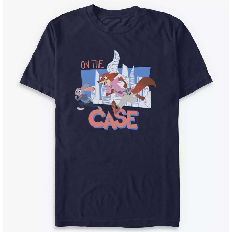 

Zootopia Judy and Wendy Cartoon Graphic Print Womens TShirt Creative Crew Neck Short Sleeve Relaxed Plus Size Top S