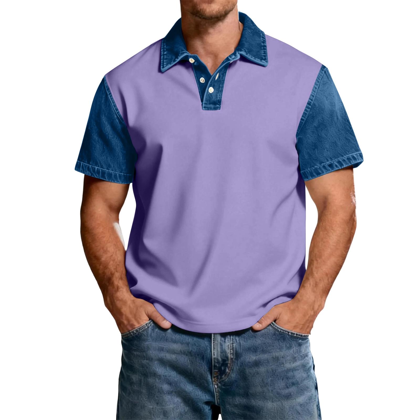 

Мужская повседневная классическая футболка с V-образным вырезом, color-block, легкая, дышащая, с коротким рукавом XL