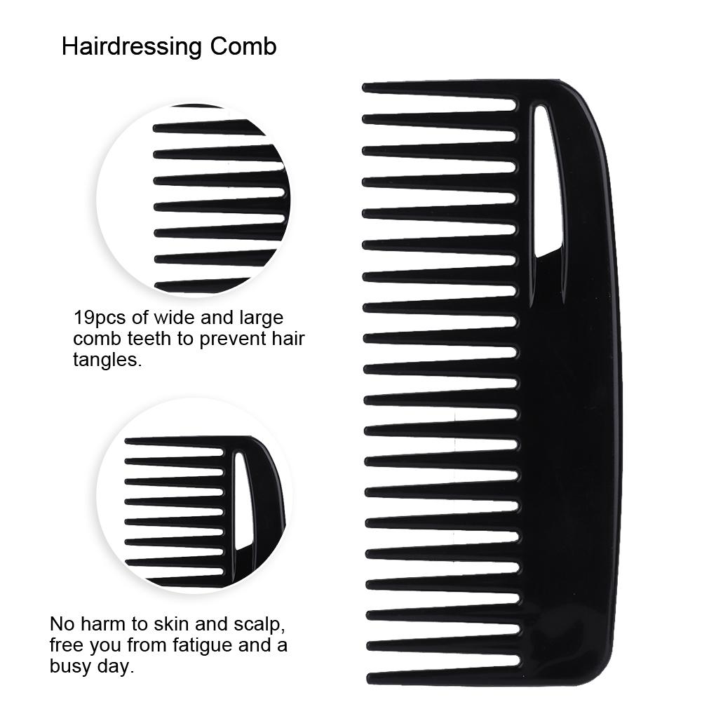 Colorful Large Wide Tooth Hair Styling Comb Anti Static Hairdressing Comb Hairstyle Tool Black